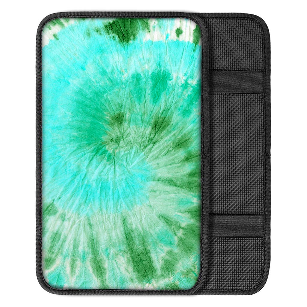 Blue And Green Tie Dye Car Console Cover-grizzshop