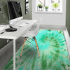 Blue And Green Tie Dye Floor Mat-grizzshop