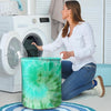 Blue And Green Tie Dye Laundry Basket-grizzshop