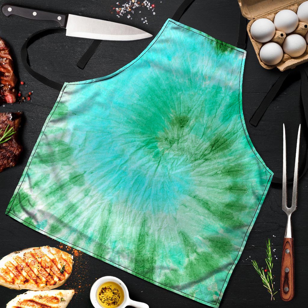 Blue And Green Tie Dye Men's Apron-grizzshop