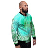 Blue And Green Tie Dye Men's Bomber Jacket-grizzshop