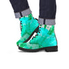 Blue And Green Tie Dye Men's Boots-grizzshop