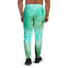 Blue And Green Tie Dye Men's Joggers-grizzshop