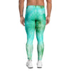 Blue And Green Tie Dye Men's Leggings-grizzshop