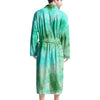 Blue And Green Tie Dye Men's Robe-grizzshop