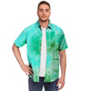 Blue And Green Tie Dye Men's Short Sleeve Shirt-grizzshop