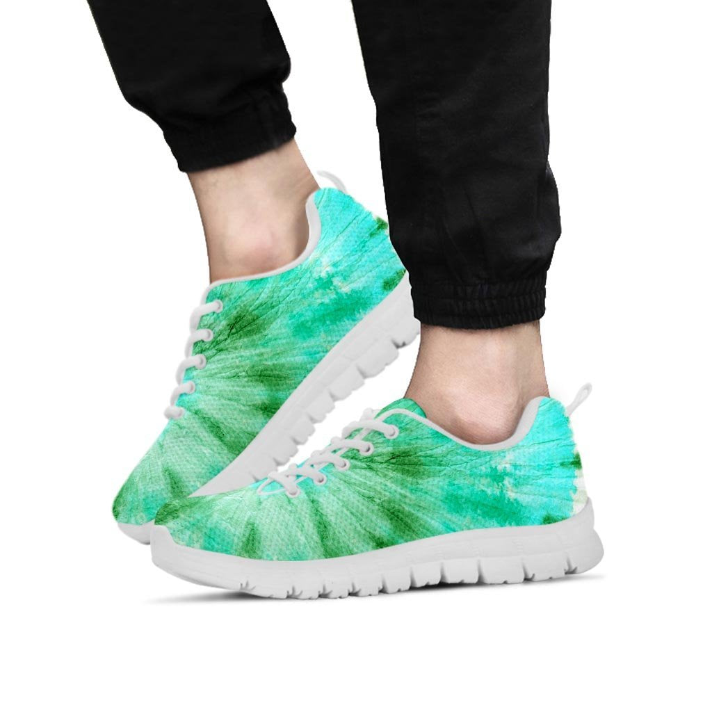 Blue And Green Tie Dye Men's Sneakers-grizzshop