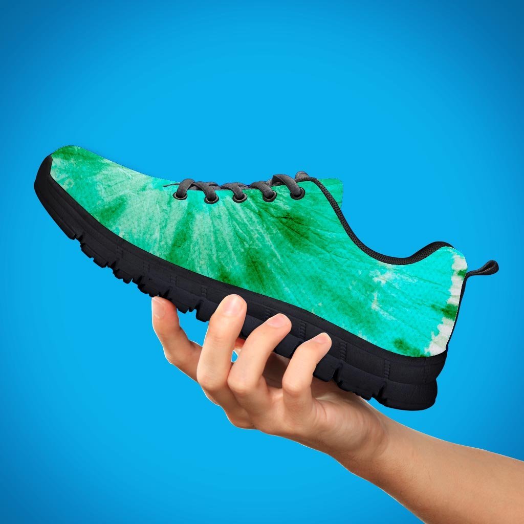 Blue And Green Tie Dye Men's Sneakers-grizzshop