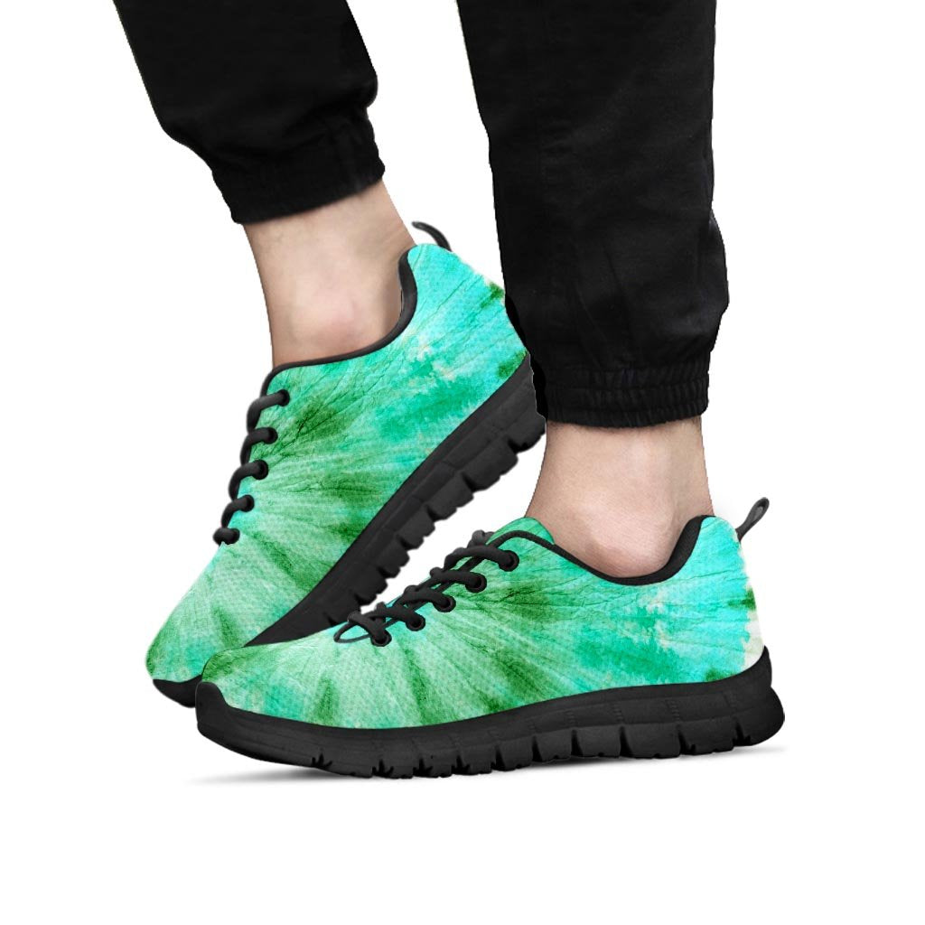 Blue And Green Tie Dye Men's Sneakers-grizzshop