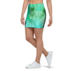 Blue And Green Tie Dye Mini Skirt-grizzshop