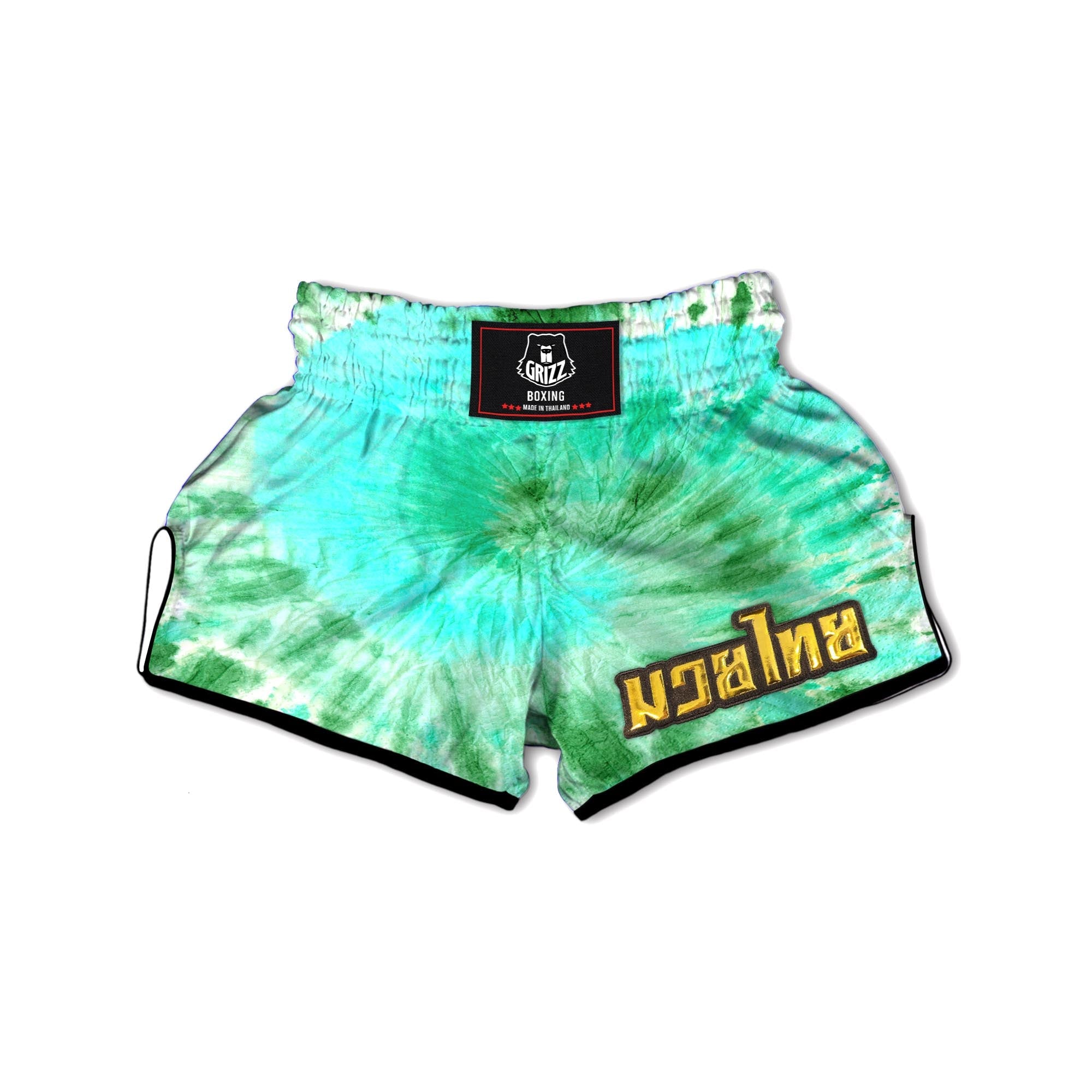 Blue And Green Tie Dye Muay Thai Boxing Shorts-grizzshop