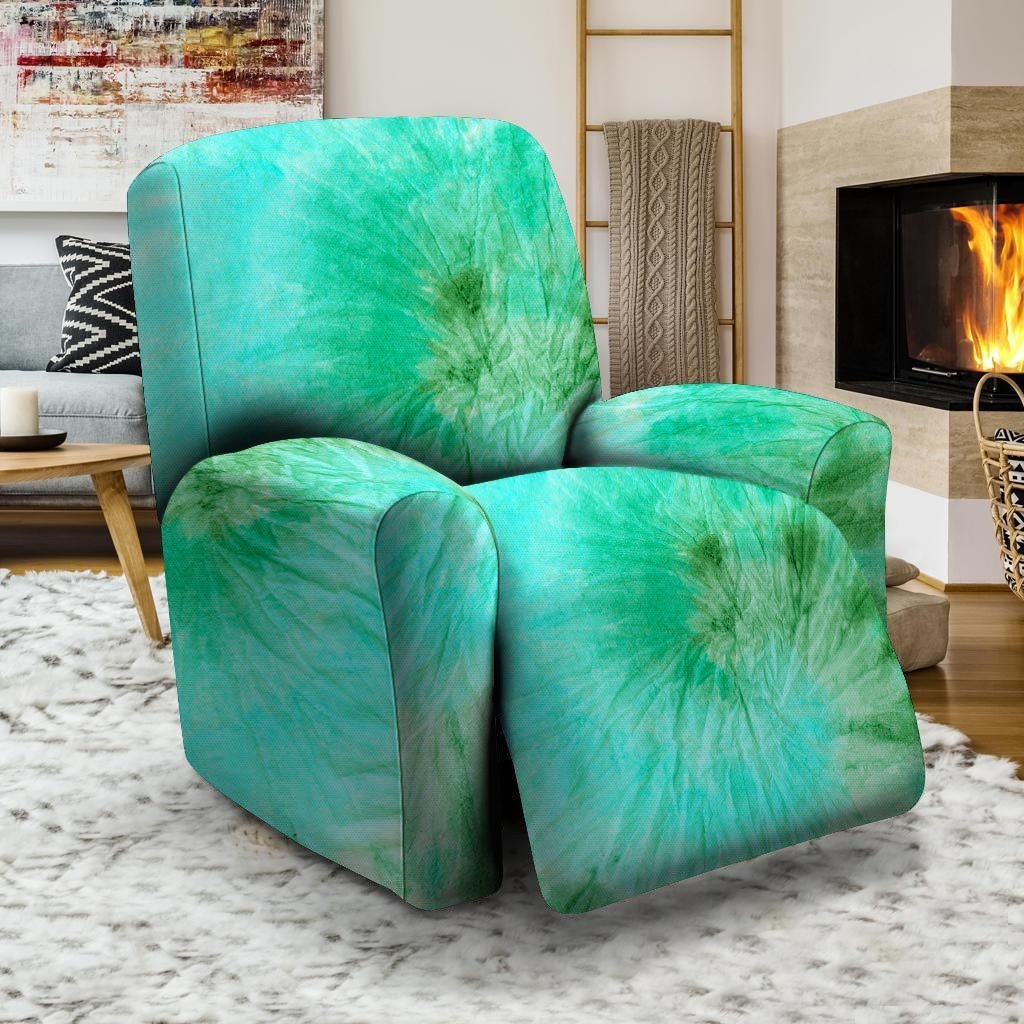 Blue And Green Tie Dye Recliner Cover-grizzshop