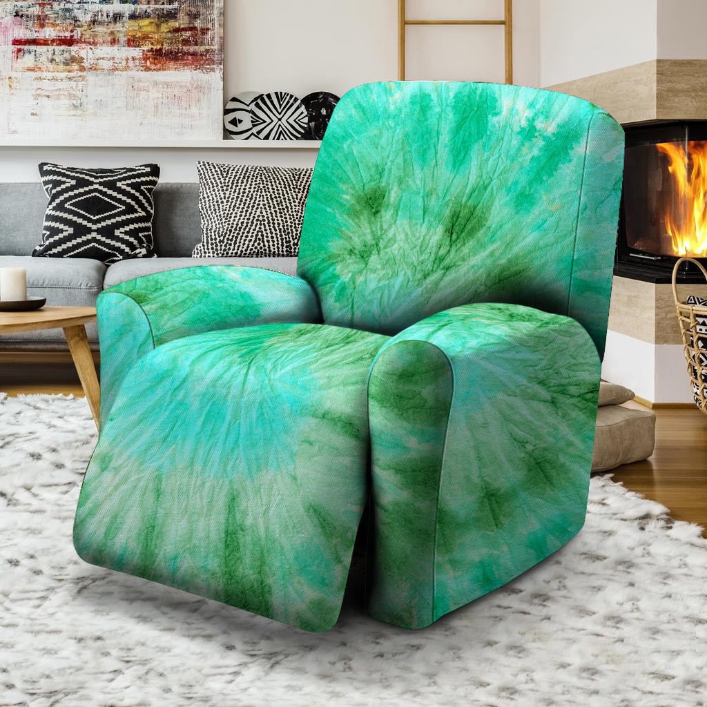 Blue And Green Tie Dye Recliner Cover-grizzshop