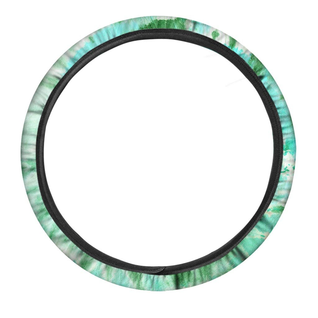 Blue And Green Tie Dye Steering Wheel Cover-grizzshop