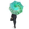 Blue And Green Tie Dye Umbrella-grizzshop