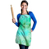 Blue And Green Tie Dye Women's Apron-grizzshop