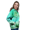 Blue And Green Tie Dye Women's Hoodie-grizzshop