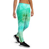 Blue And Green Tie Dye Women's Joggers-grizzshop