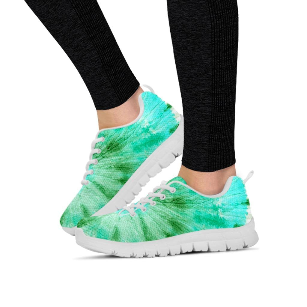 Blue And Green Tie Dye Women's Sneakers-grizzshop