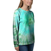 Blue And Green Tie Dye Women's Sweatshirt-grizzshop