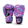 Blue And Pink Butterfly Print Boxing Gloves-grizzshop