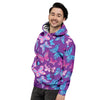 Blue And Pink Butterfly Print Men's Hoodie-grizzshop