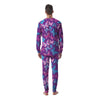 Blue And Pink Butterfly Print Men's Pajamas-grizzshop