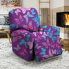 Blue And Pink Butterfly Print Recliner Cover-grizzshop