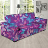 Blue And Pink Butterfly Print Sofa Cover-grizzshop