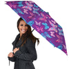 Blue And Pink Butterfly Print Umbrella-grizzshop