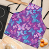 Blue And Pink Butterfly Print Women's Apron-grizzshop