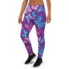 Blue And Pink Butterfly Print Women's Joggers-grizzshop