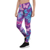 Blue And Pink Butterfly Print Women's Leggings-grizzshop