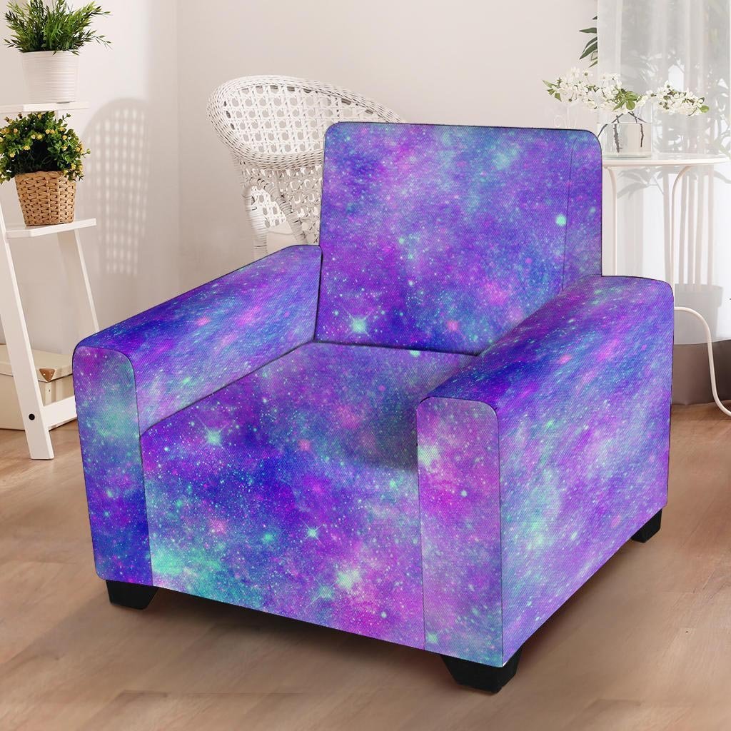 Blue And Pink Galaxy Space Armchair Cover-grizzshop