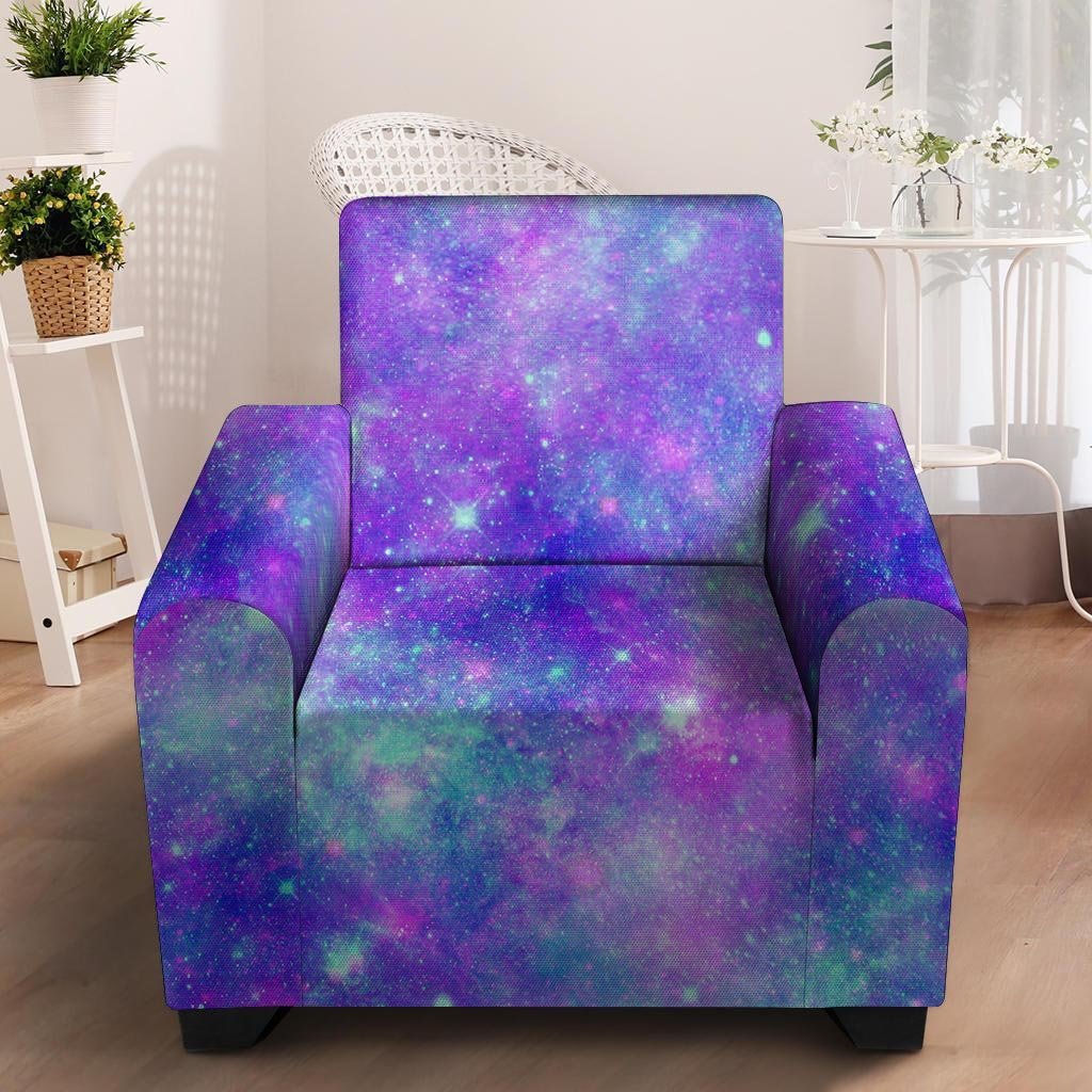 Blue And Pink Galaxy Space Armchair Cover-grizzshop