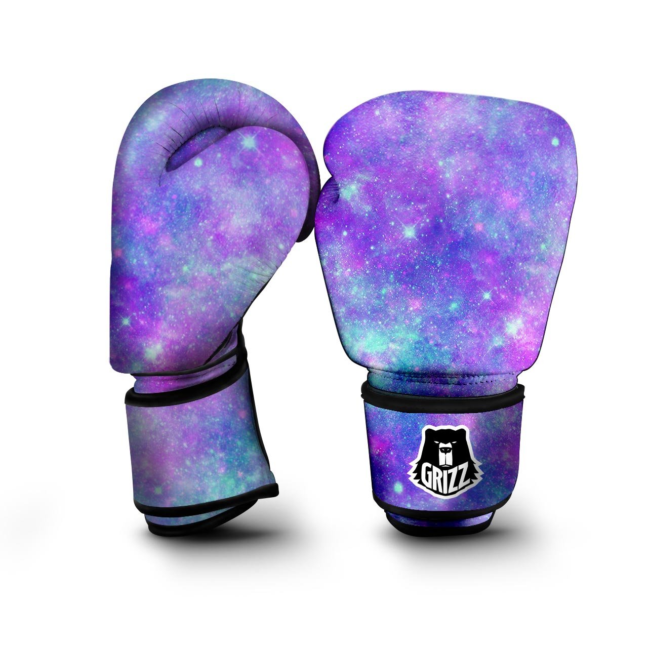 Blue And Pink Galaxy Space Boxing Gloves-grizzshop