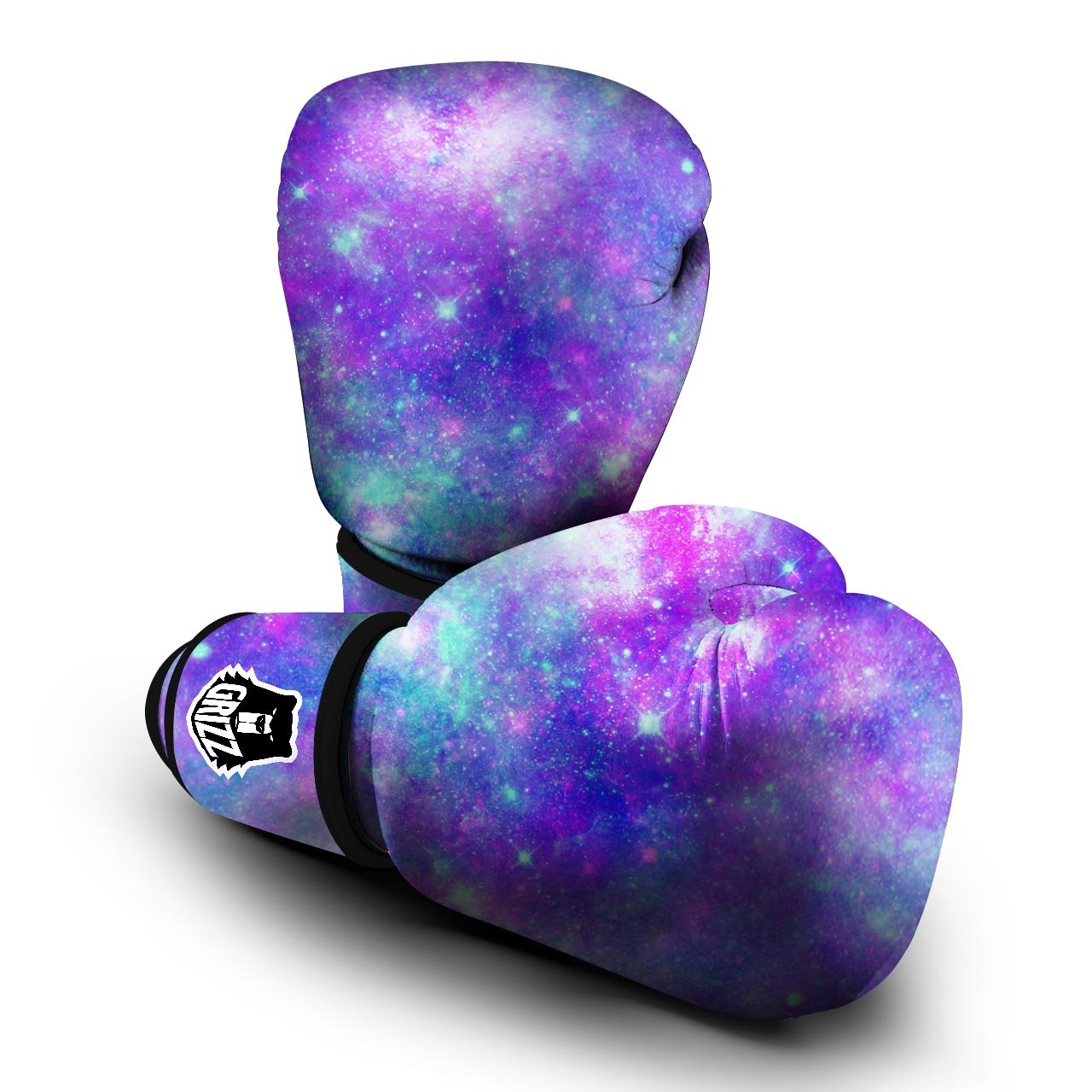 Blue And Pink Galaxy Space Boxing Gloves-grizzshop