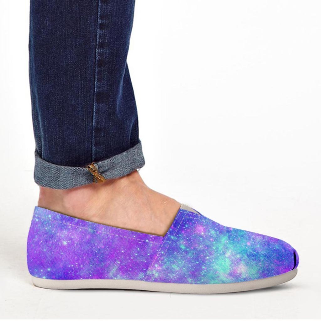 Blue And Pink Galaxy Space Canvas Shoes-grizzshop