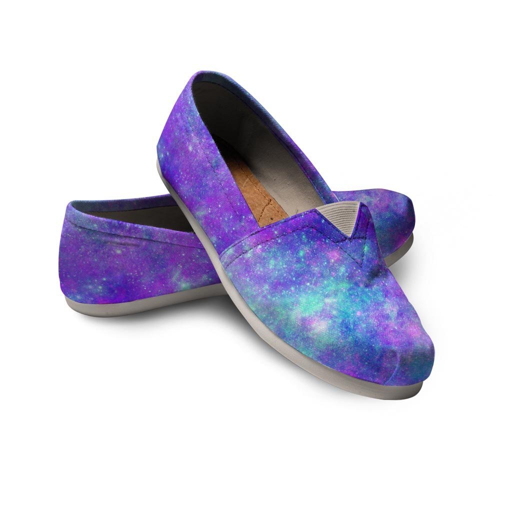 Blue And Pink Galaxy Space Canvas Shoes-grizzshop