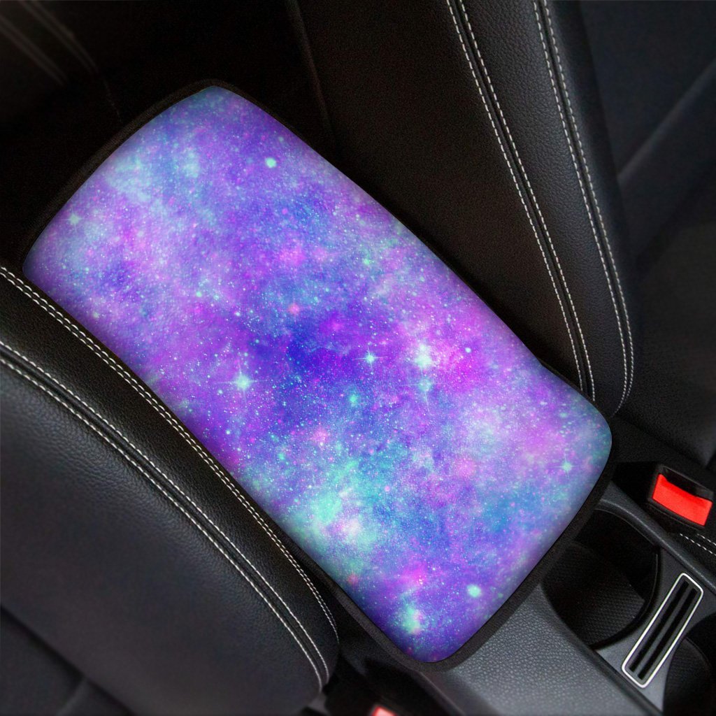 Blue And Pink Galaxy Space Car Console Cover-grizzshop