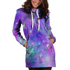 Blue And Pink Galaxy Space Hoodie Dress-grizzshop