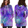 Blue And Pink Galaxy Space Hoodie Dress-grizzshop