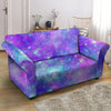 Blue And Pink Galaxy Space Loveseat Cover-grizzshop