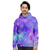 Blue And Pink Galaxy Space Men's Hoodie-grizzshop