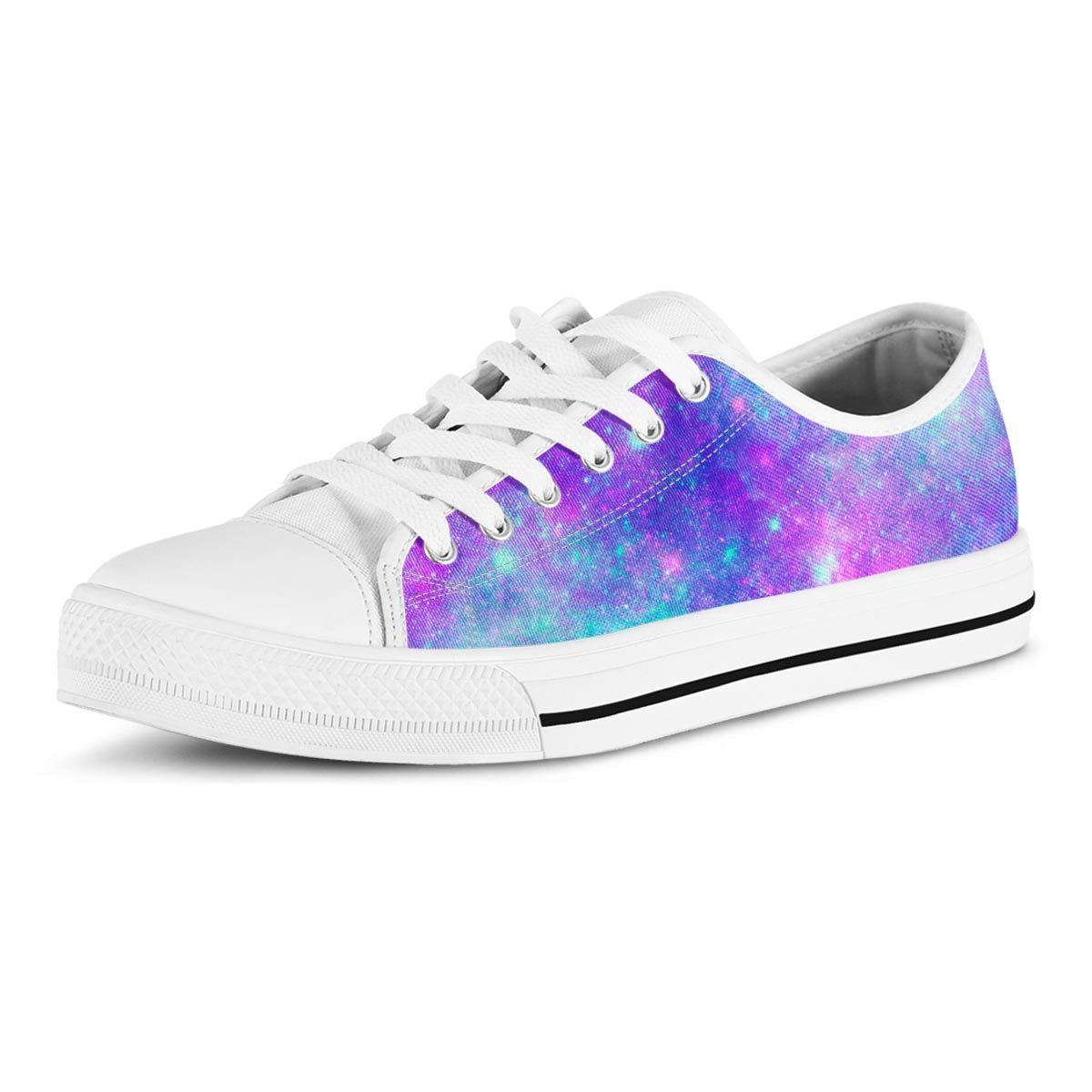 Blue And Pink Galaxy Space Men's Low Top Shoes-grizzshop