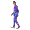 Blue And Pink Galaxy Space Men's Pajamas-grizzshop