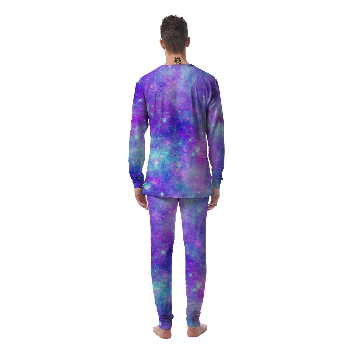 Blue And Pink Galaxy Space Men's Pajamas-grizzshop