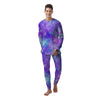 Blue And Pink Galaxy Space Men's Pajamas-grizzshop