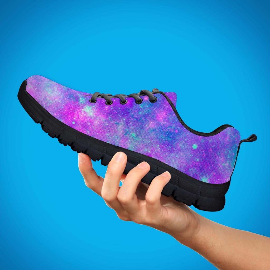 Blue And Pink Galaxy Space Men's Sneakers-grizzshop