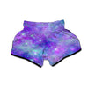 Blue And Pink Galaxy Space Muay Thai Boxing Shorts-grizzshop